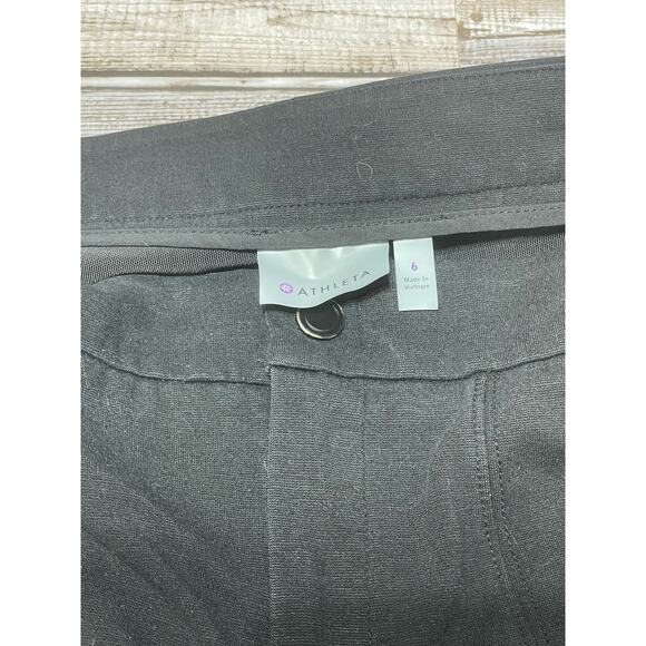 Athleta Women’s‎ Leggings Snap Waist Black Size 6 - Picture 3 of 4